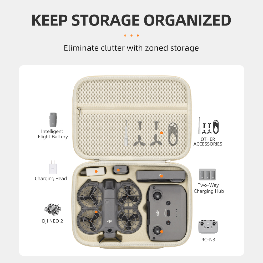 حقيبة التخزين ل DJI Neo 2 Fly  - مراجعة Drone Carrying Case وسعره